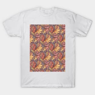 Floral Pattern in Paisley Garden Indian Style T-Shirt